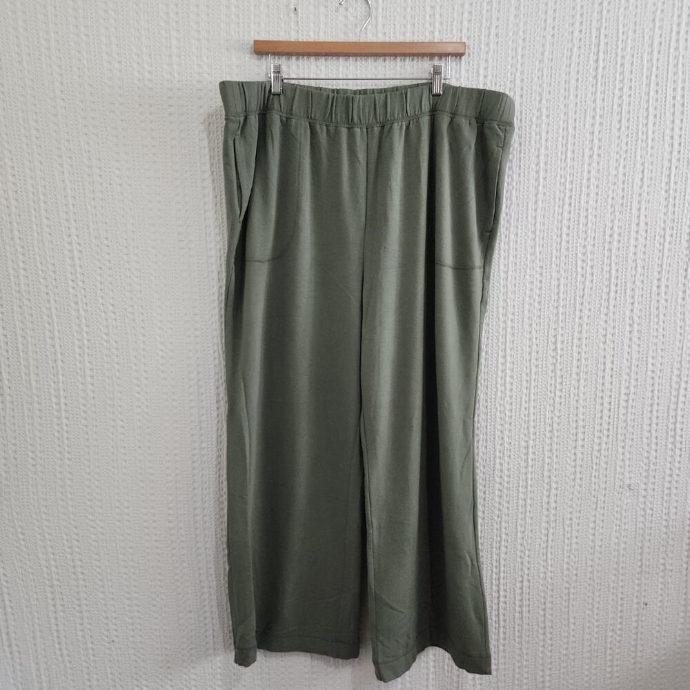 Old Navy High Waisted Fleece-Lined Sweatpants Women’s XXL Olive Green - Picture 2 of 11